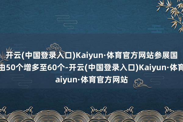 开云(中国登录入口)Kaiyun·体育官方网站参展国度和地区由50个增多至60个-开云(中国登录入口)Kaiyun·体育官方网站