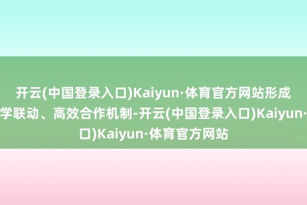 开云(中国登录入口)Kaiyun·体育官方网站形成合理单干、科学联动、高效合作机制-开云(中国登录入口)Kaiyun·体育官方网站