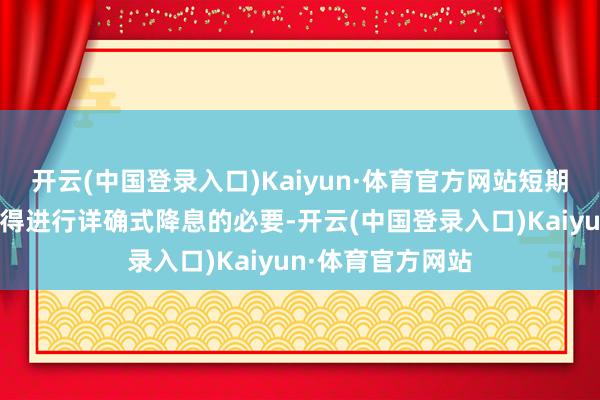 开云(中国登录入口)Kaiyun·体育官方网站短期内好意思联储莫得进行详确式降息的必要-开云(中国登录入口)Kaiyun·体育官方网站