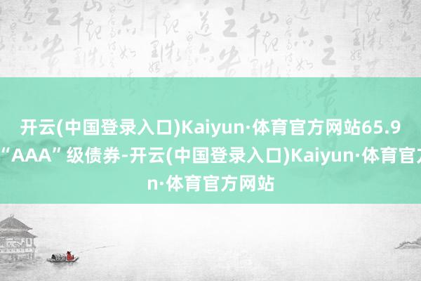 开云(中国登录入口)Kaiyun·体育官方网站65.95%为“AAA”级债券-开云(中国登录入口)Kaiyun·体育官方网站