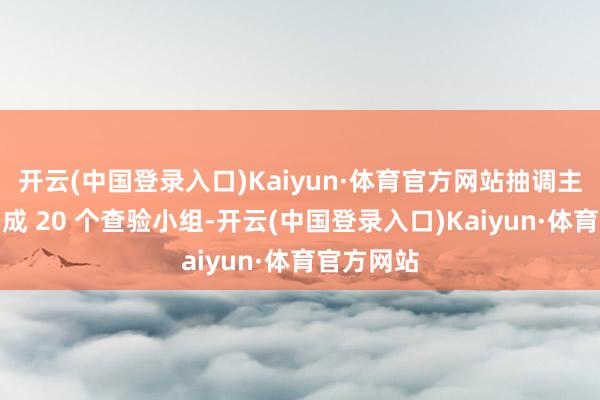 开云(中国登录入口)Kaiyun·体育官方网站抽调主干力量构成 20 个查验小组-开云(中国登录入口)Kaiyun·体育官方网站